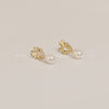 1 Pair IG Style Simple Style Pearl Inlay Copper 18K Gold Plated Drop Earrings Ear Cuffs