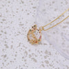 Copper 18K Gold Plated Simple Style Classic Style Flower Butterfly Inlay Zircon Pendant Necklace