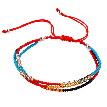 Bohemian Multicolor Seed Bead Rope Beaded Women's Bracelets 1 Piece