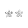 1 Pair Simple Style Classic Style Flower Plating Inlay Sterling Silver Zircon 18K Gold Plated Ear Studs