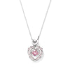 Sterling Silver Elegant Simple Style Heart Shape Pendant Necklace