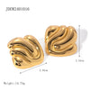 1 Pair Simple Style Solid Color Plating Stainless Steel 18K Gold Plated Ear Studs