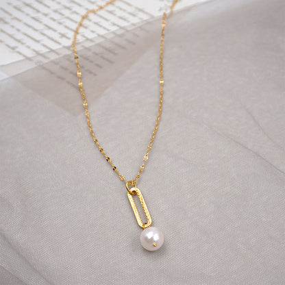 Titanium Steel Gold Plated Casual Simple Style Round Plating Pendant Necklace