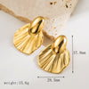 1 Pair Casual Simple Style Leaves Inlay Stainless Steel Artificial Pearls 18K Gold Plated Drop Earrings