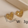 1 Pair Vacation Sweet Heart Shape Plating Copper 18K Gold Plated Ear Studs