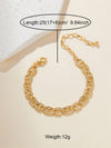 Hip-Hop Beach Geometric Alloy Inlay Rhinestones 18K Gold Plated Unisex Anklet