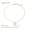 Stainless Steel 18K Gold Plated Simple Style Classic Style Round Plating Inlay Opal Pendant Necklace