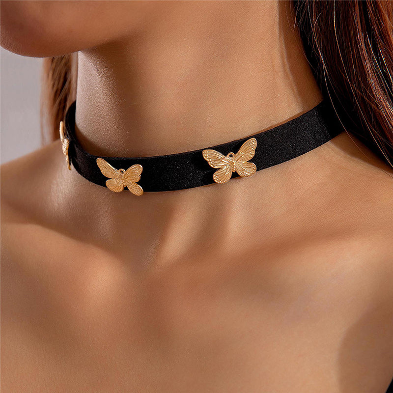 Elegant Butterfly Alloy Plating Alloy Women's Choker