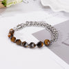 Stainless Steel Natural Stone Simple Style Classic Style Gem Beaded Bracelets