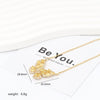 Stainless Steel Copper 18K Gold Plated Sweet Simple Style Commute Butterfly Plating Inlay Zircon Pendant Necklace