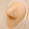 1 Piece Nose Rings & Studs Simple Style Geometric Metal Plating Inlay Zircon Nose Rings & Studs