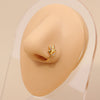 1 Piece Nose Rings & Studs Simple Style Geometric Metal Plating Inlay Zircon Nose Rings & Studs