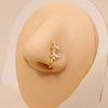 1 Piece Nose Rings & Studs Simple Style Geometric Metal Plating Inlay Zircon Nose Rings & Studs