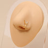 1 Piece Nose Rings & Studs Simple Style Geometric Metal Plating Inlay Zircon Nose Rings & Studs