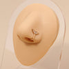 1 Piece Nose Rings & Studs Simple Style Geometric Metal Plating Inlay Zircon Nose Rings & Studs