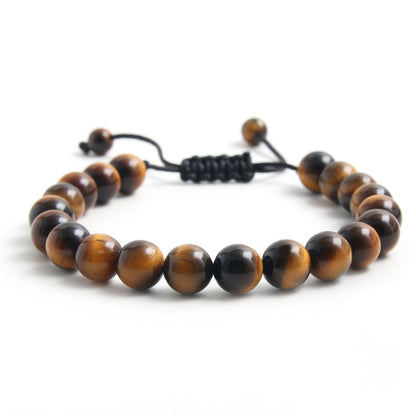 Retro Geometric Natural Stone Bracelets In Bulk