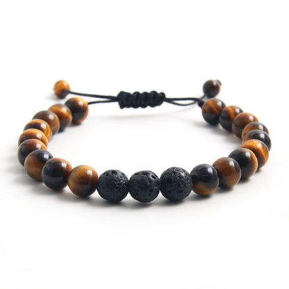 Retro Geometric Natural Stone Bracelets In Bulk