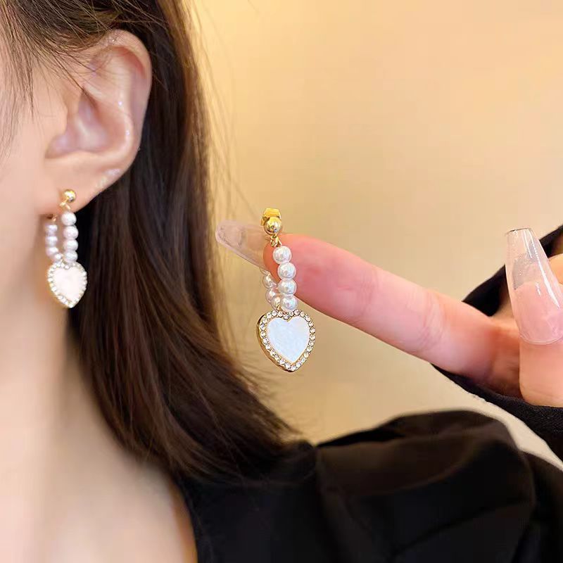 1 Pair IG Style Geometric Plating Inlay Alloy Artificial Pearls Rhinestones Opal Earrings