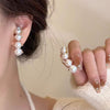 1 Pair IG Style Geometric Plating Inlay Alloy Artificial Pearls Rhinestones Opal Earrings