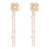 1 Pair Sweet Flower Plating Alloy Plastic Drop Earrings