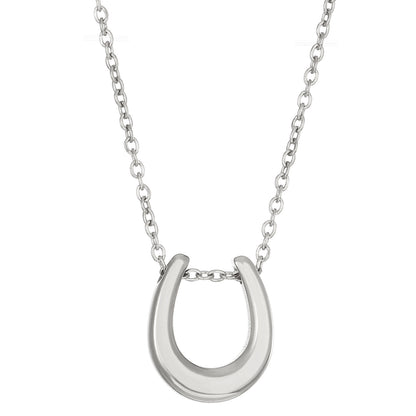 Titanium Steel Simple Style U Shape Plating Necklace