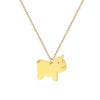 Stainless Steel 18K Gold Plated Simple Style Animal Letter Hollow Out Necklace