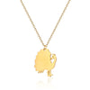 Stainless Steel 18K Gold Plated Simple Style Animal Letter Hollow Out Necklace