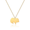 Stainless Steel 18K Gold Plated Simple Style Animal Letter Hollow Out Necklace