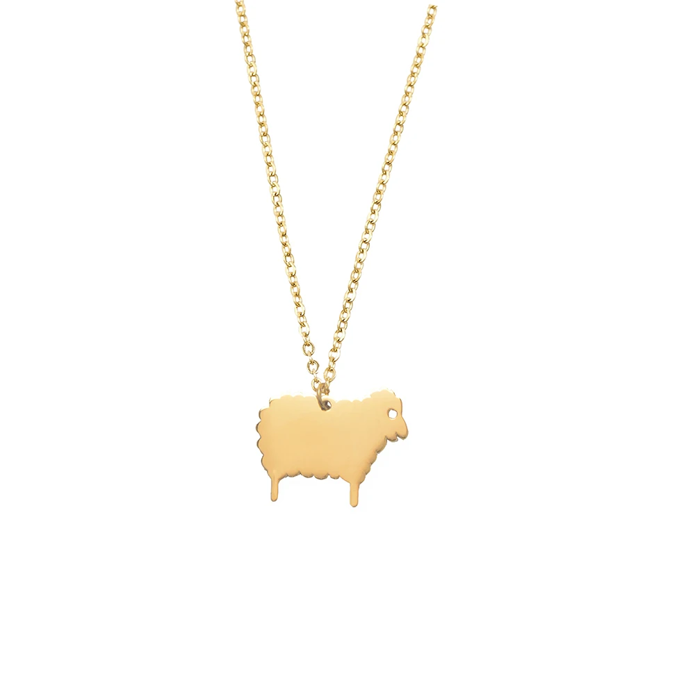 Stainless Steel 18K Gold Plated Simple Style Animal Letter Hollow Out Necklace