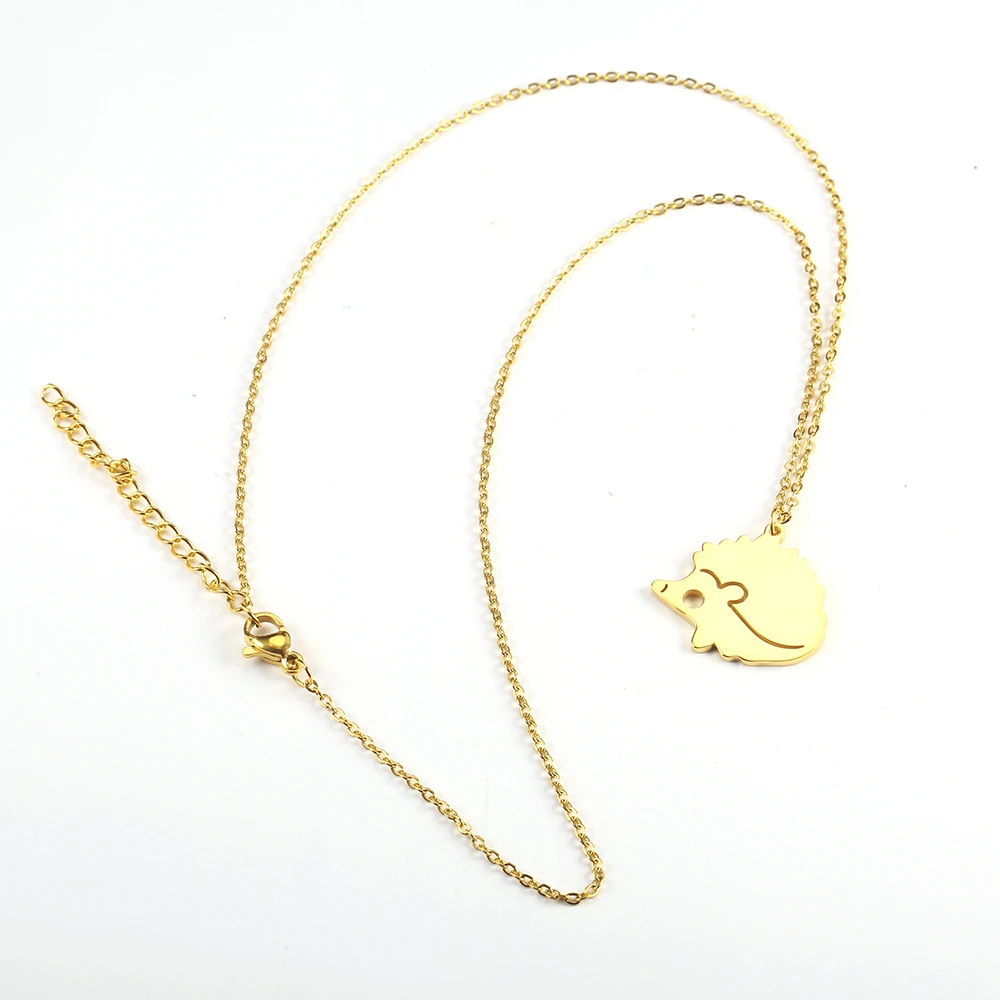 Stainless Steel 18K Gold Plated Simple Style Animal Letter Hollow Out Necklace