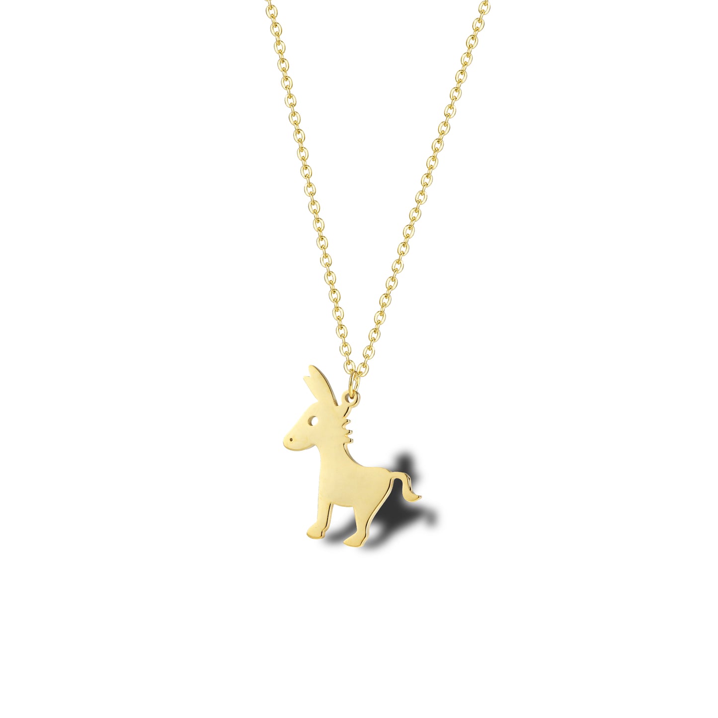 Stainless Steel 18K Gold Plated Simple Style Animal Letter Hollow Out Necklace