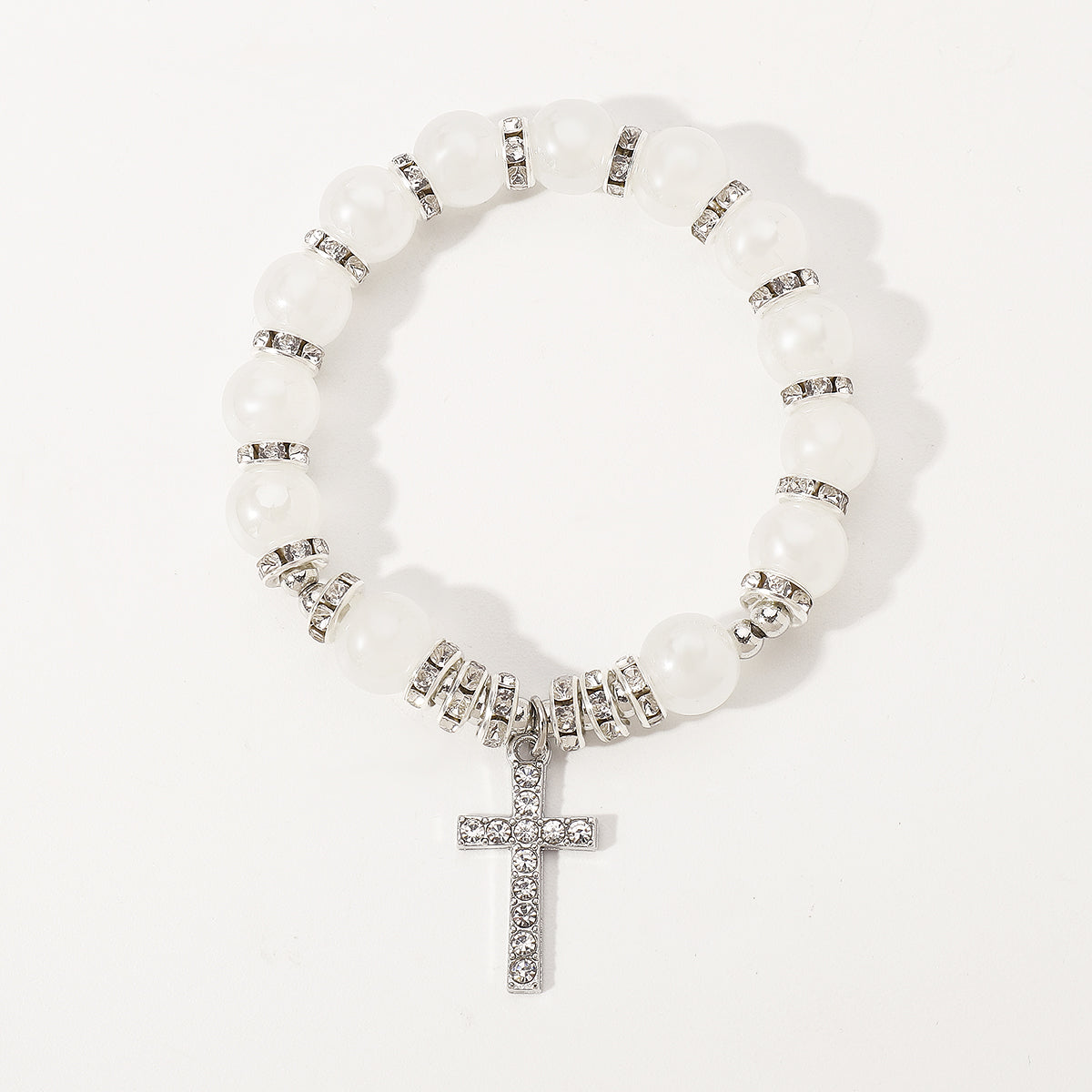 Simple Style Classic Style Cross Alloy Glass Inlay Zircon Women's Bracelets