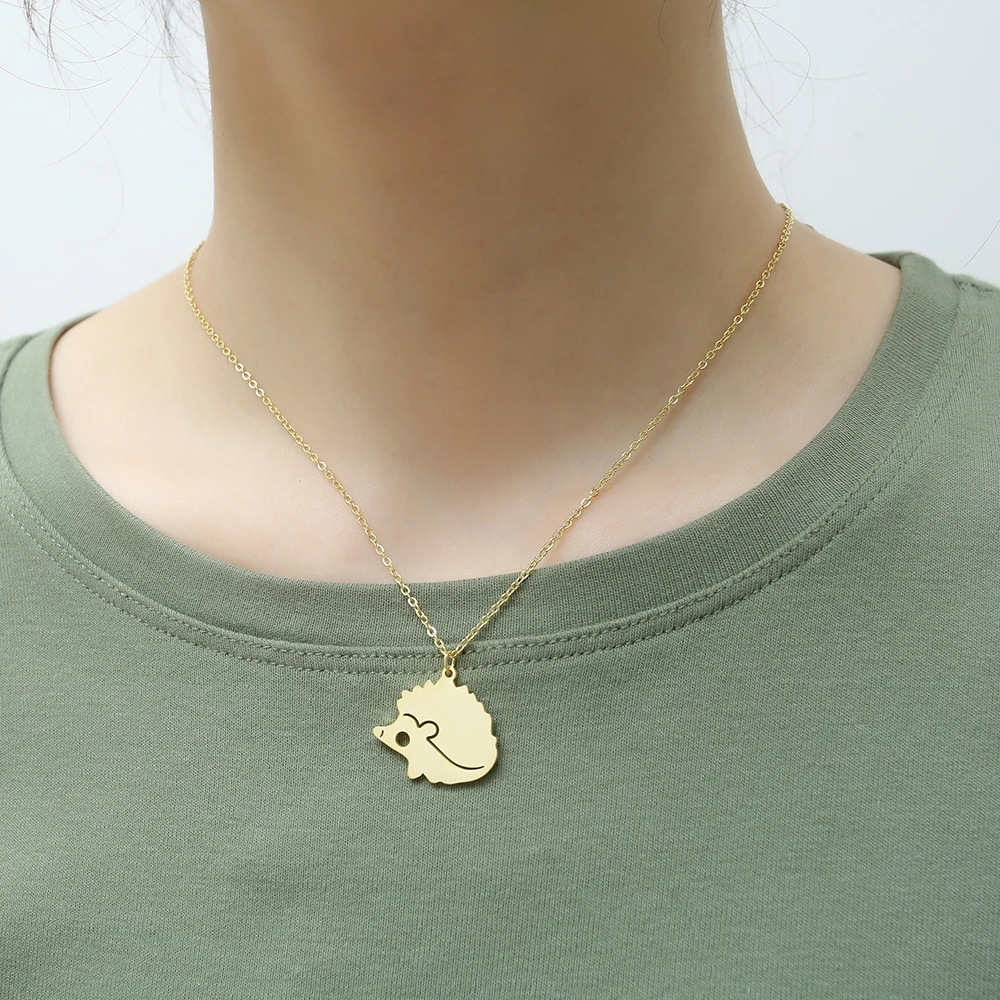 Stainless Steel 18K Gold Plated Simple Style Animal Letter Hollow Out Necklace