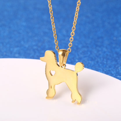 Stainless Steel 18K Gold Plated Simple Style Animal Letter Hollow Out Necklace