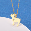 Stainless Steel 18K Gold Plated Simple Style Animal Letter Hollow Out Necklace