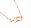 Stainless Steel 18K Gold Plated Simple Style Animal Letter Hollow Out Necklace