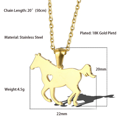 Stainless Steel 18K Gold Plated Simple Style Animal Letter Hollow Out Necklace