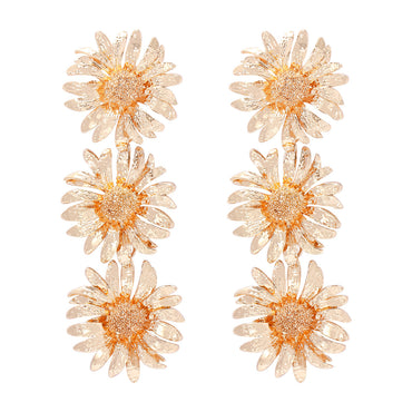 IG Style Exaggerated Flower Alloy Plating Women's Earrings Necklace