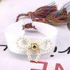 Elegant Classic Style Bow Knot Imitation Pearl Rope Women's Drawstring Bracelets