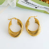 1 Pair Casual Vacation Romantic Geometric Inlay Titanium Steel Pearl 18K Gold Plated Earrings Ear Studs