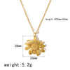 Stainless Steel 18K Gold Plated Casual Vacation Classic Style Chrysanthemum Daisy Polishing Plating Rings Necklace