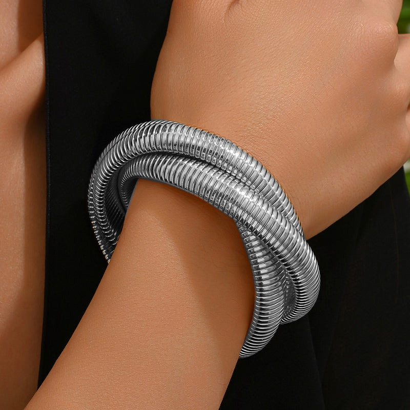 Simple Style Solid Color Zinc Alloy Wholesale Bangle