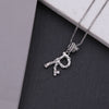 Copper White Gold Plated Simple Style Shiny Letter Inlay Zircon Pendant Necklace