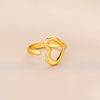 Stainless Steel 18K Gold Plated French Style Classic Style Geometric Enamel Hollow Out Open Rings