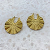 1 Pair Simple Style Solid Color Stainless Steel 18K Gold Plated Drop Earrings Earrings