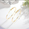 1 Pair Simple Style Round Copper 18K Gold Plated Hoop Earrings