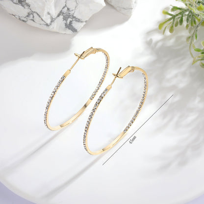 1 Pair Simple Style Round Copper 18K Gold Plated Hoop Earrings