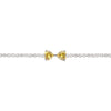 Titanium Steel Rhodium Plated Classic Style Inlay Bow Knot Zircon Bracelets