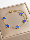 304 Stainless Steel 18K Gold Plated Cute Lady Sweet Enamel Flower Bracelets