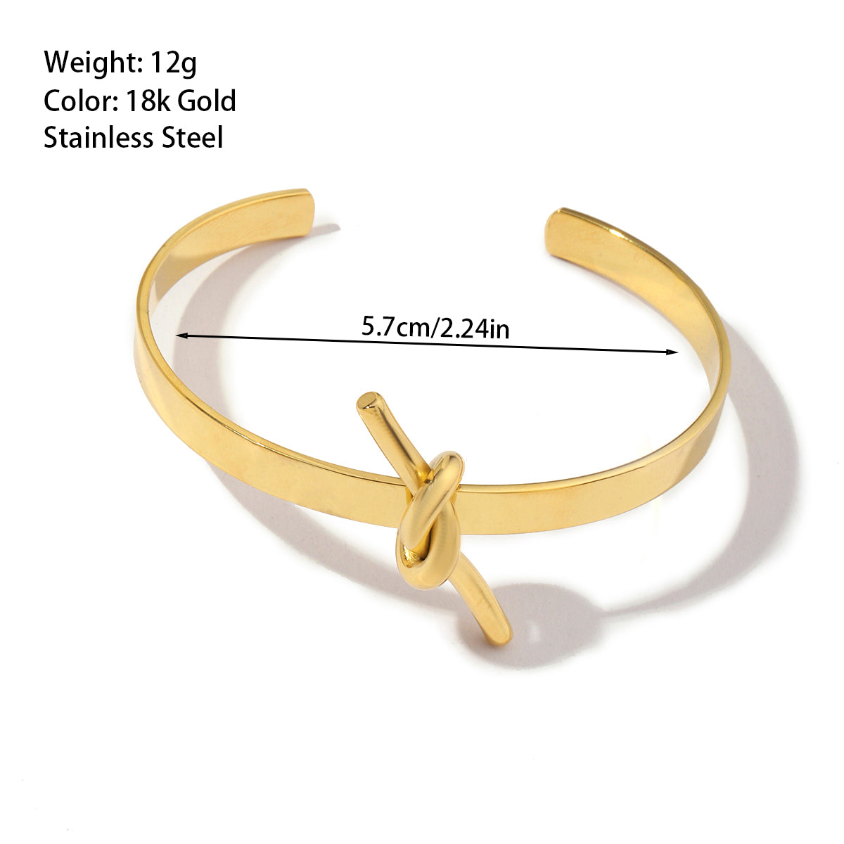 Stainless Steel 18K Gold Plated Simple Style Streetwear Solid Color Bracelets